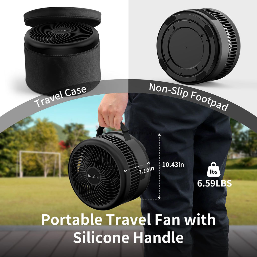 40000mAh Rechargeable Portable Fan with 8 Speed F73793