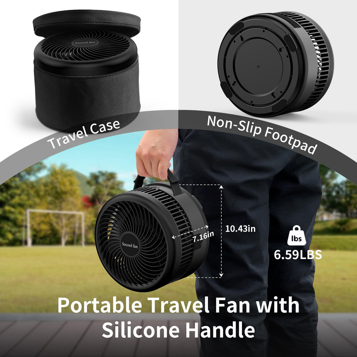 40000mAh Rechargeable Portable Fan with 8 Speed F73793