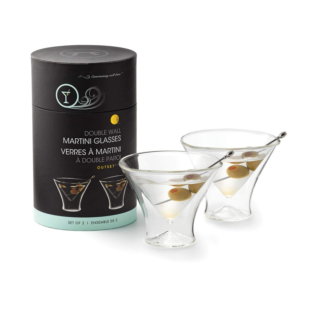 Double Wall Borosilicate Martini Glasses Set of 2 H462339
