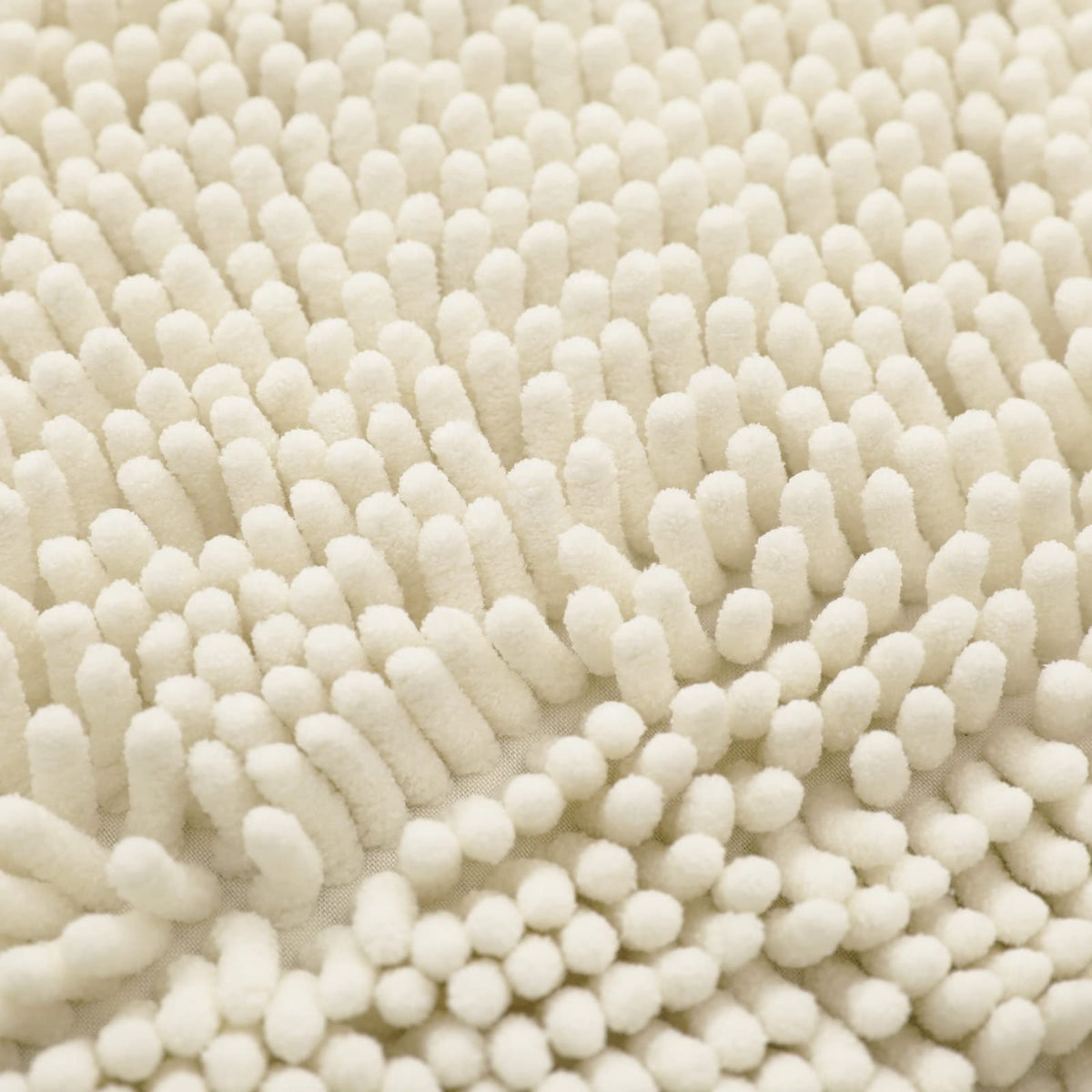 Non-Slip Microfiber Bath Rug Machine Washable Ivory 15 x 23 Inches L348667