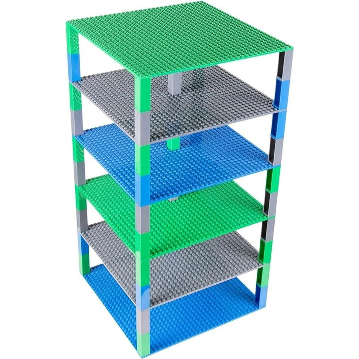 10 x 10 in 6 Baseplates with 50 Stackers Building Toy Blocks S406