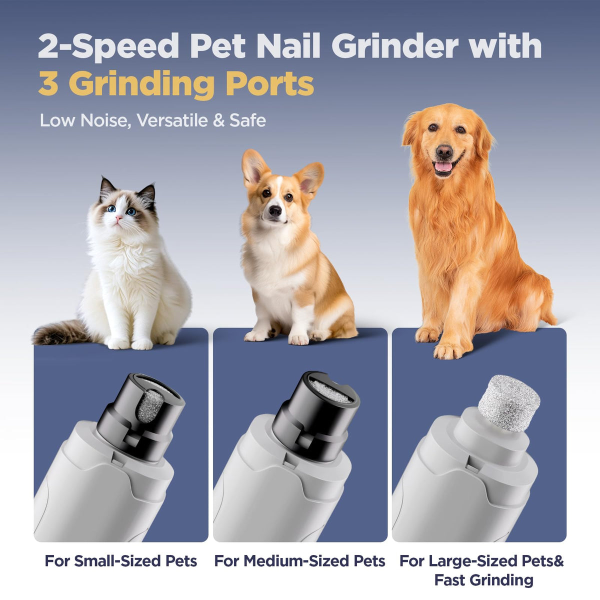 Electric Pet Nail Grinder with LED Lights U7291