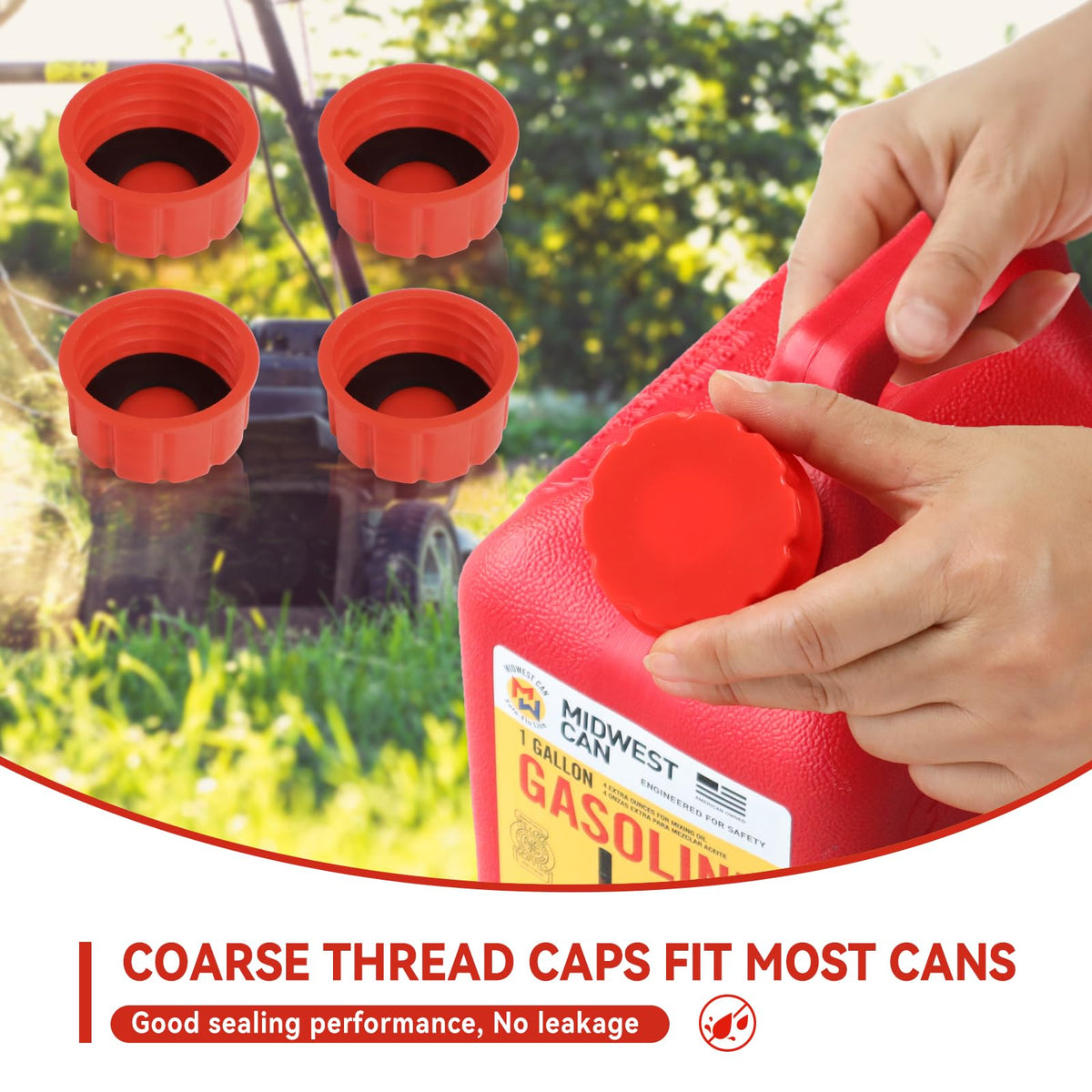 6 Pack Replacement Gas Can Caps S289