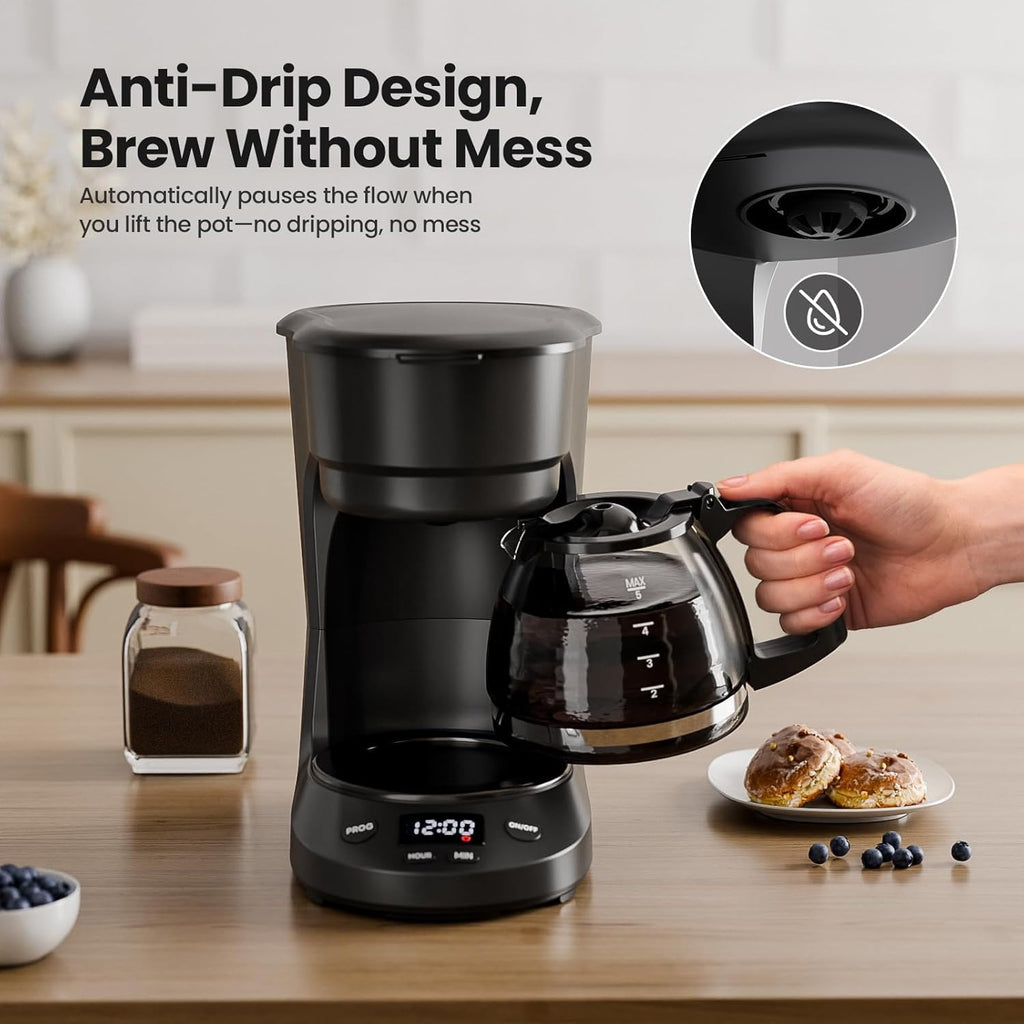 5 Cup Drip Coffee Maker with Timer X475