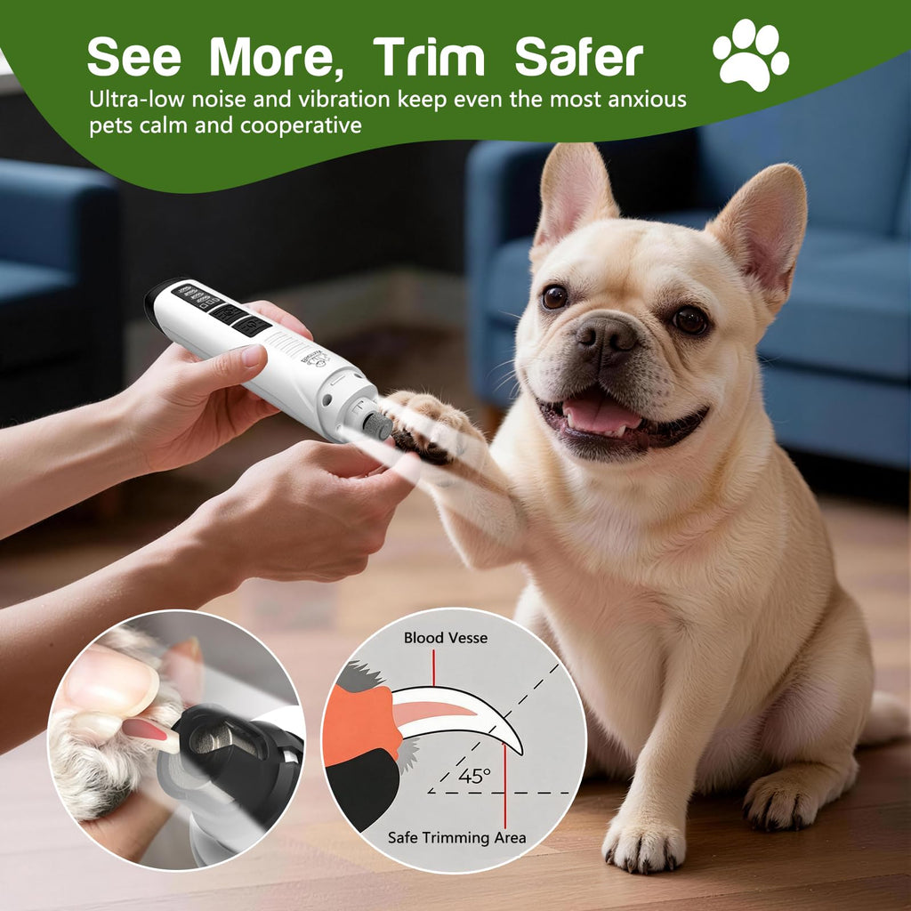 4-Speed Rechargeable Quiet Electric Dog Nail Grinder I41546