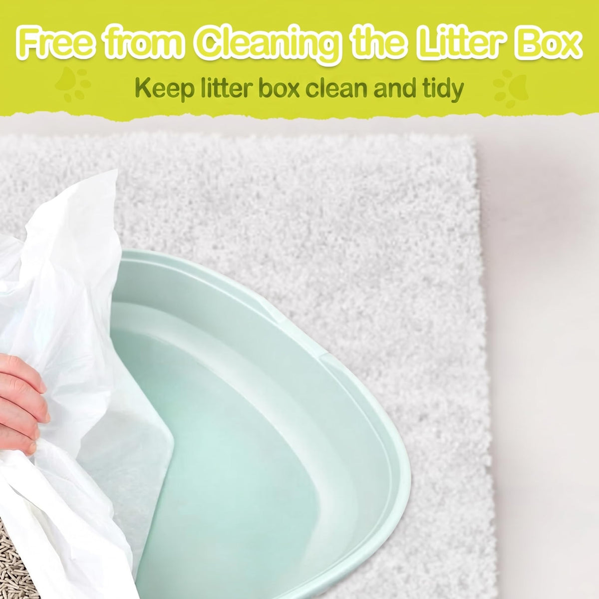 24 Pack Jumbo Cat Litter Box Liners with Drawstring P8510