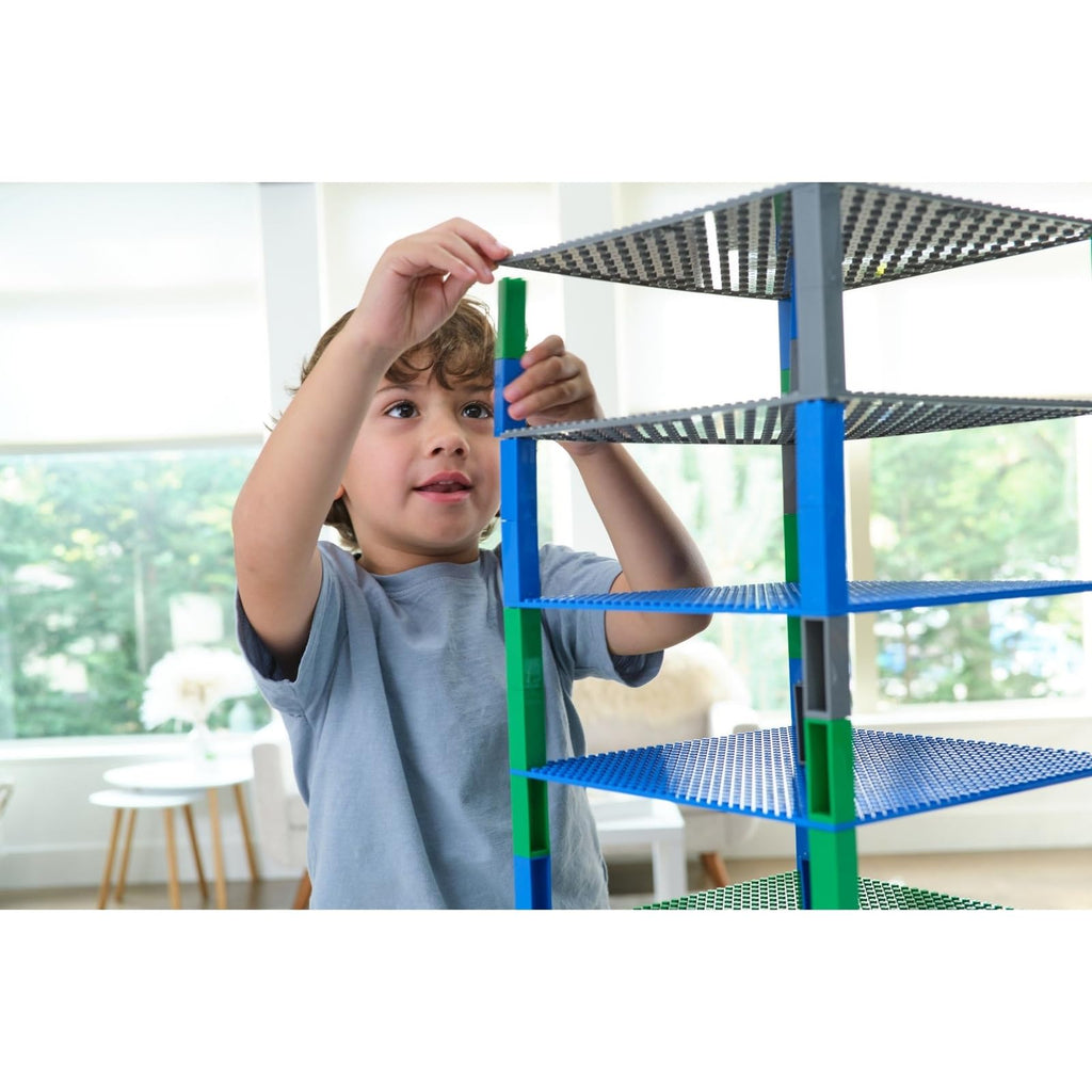 10 x 10 in 6 Baseplates with 50 Stackers Building Toy Blocks S406