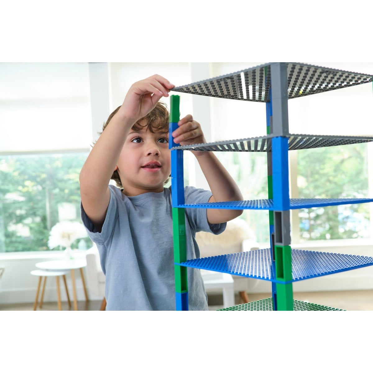 10 x 10 in 6 Baseplates with 50 Stackers Building Toy Blocks S406