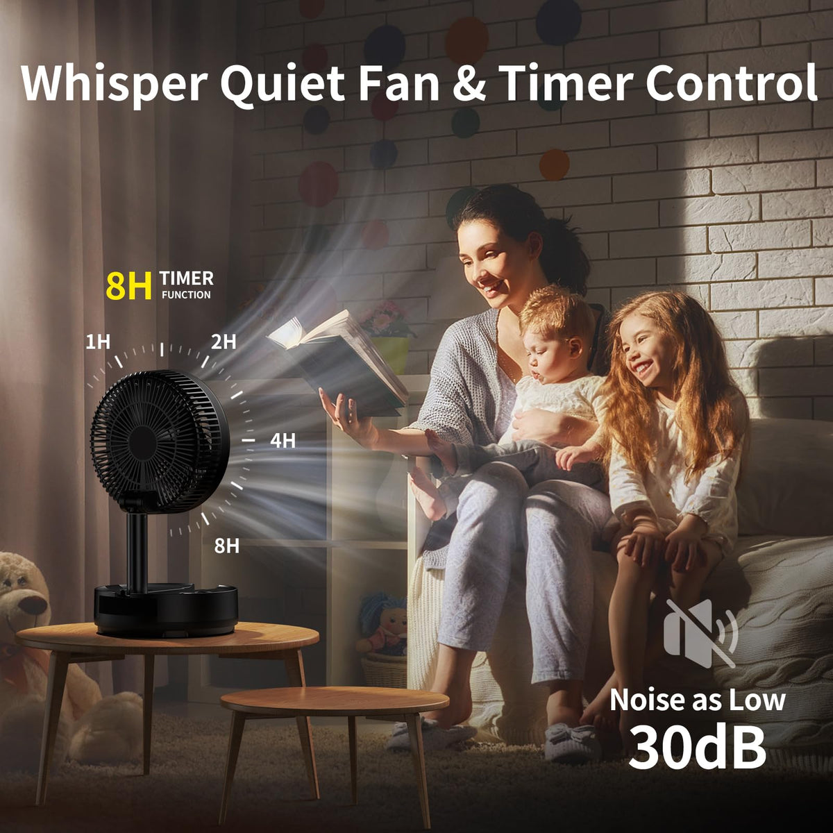 40000mAh Rechargeable Portable Fan with 8 Speed F73793