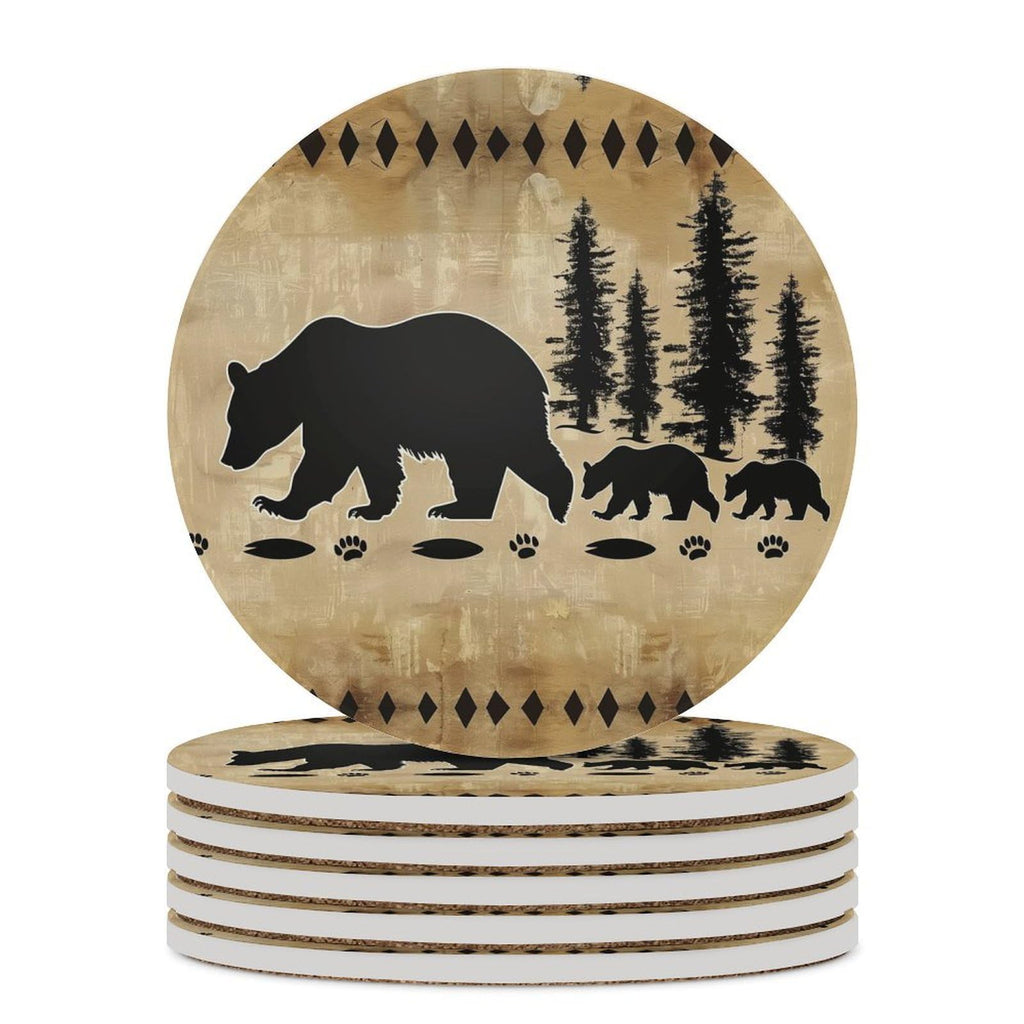 Black Bear Ceramic Coasters Set of 4 B164542
