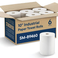 10 x 800 White Paper Towel Rolls 6 Pack N753852