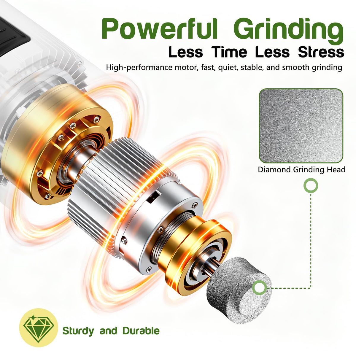 4-Speed Rechargeable Quiet Electric Dog Nail Grinder I41546