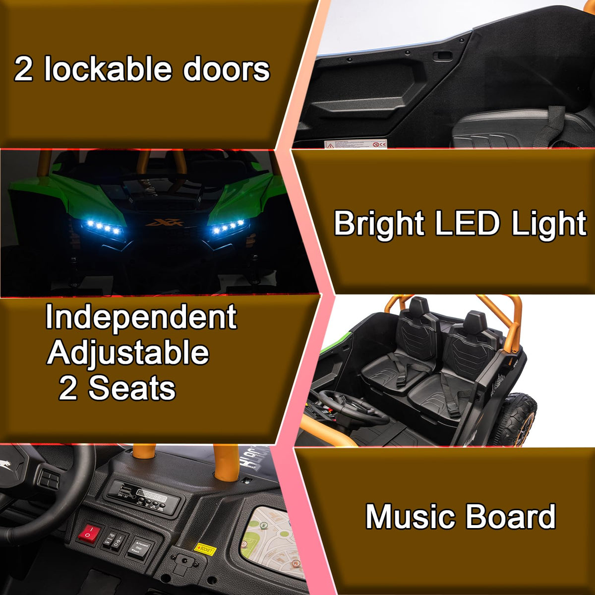 24V 2-Seater 4WD Kids Electric Ride On UTV M847