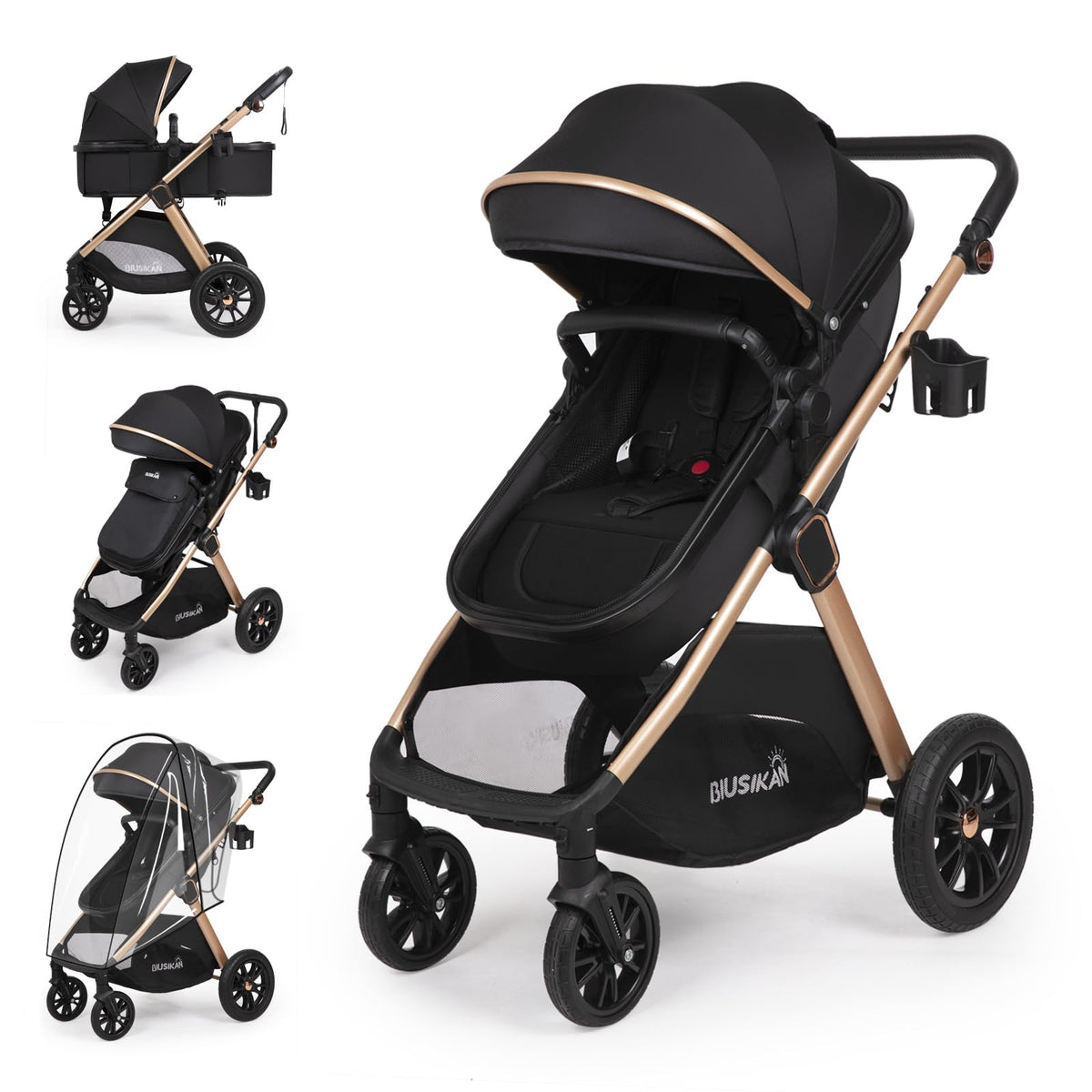6-in-1 Convertible Baby Stroller with Bassinet J3508