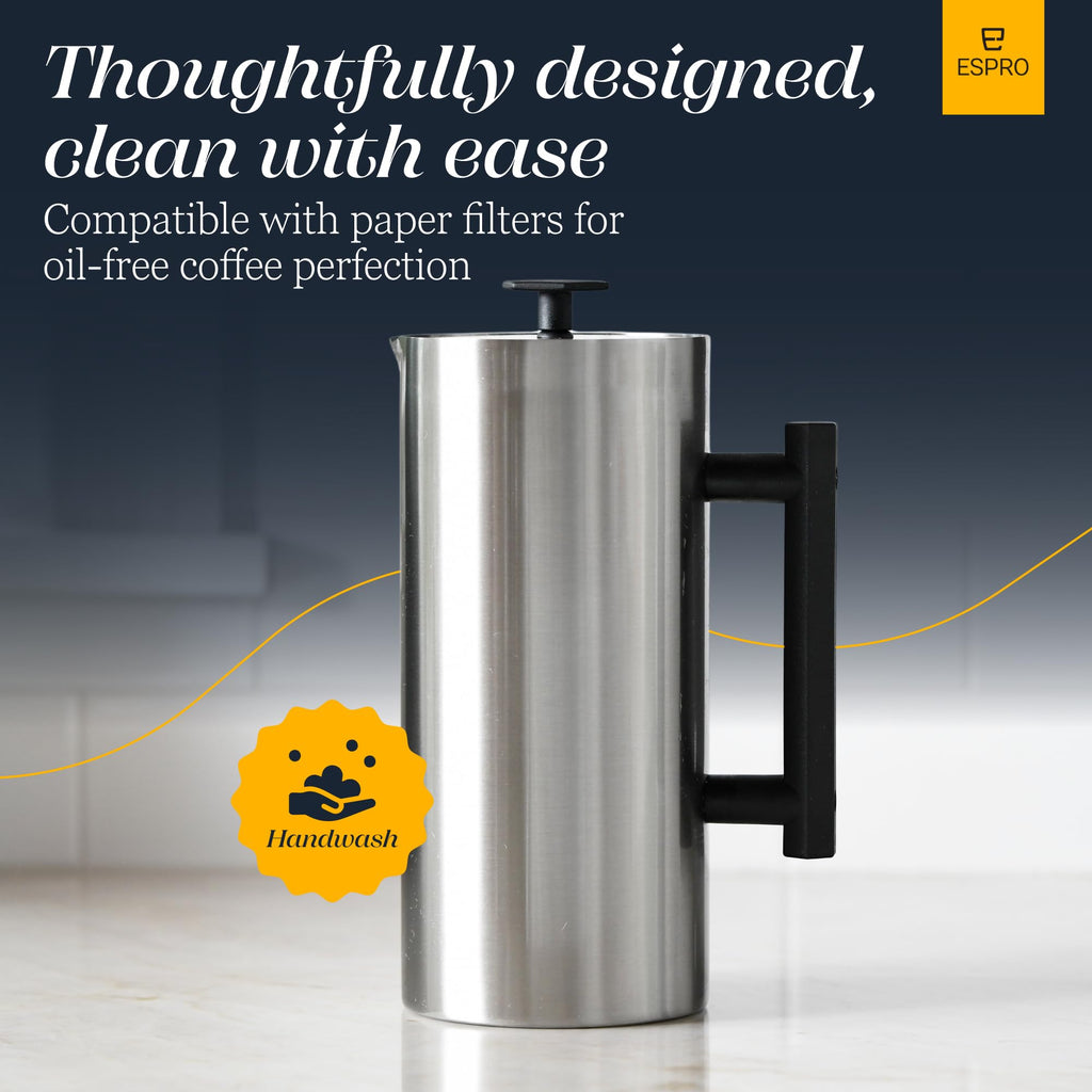 32oz Stainless Steel French Press U401