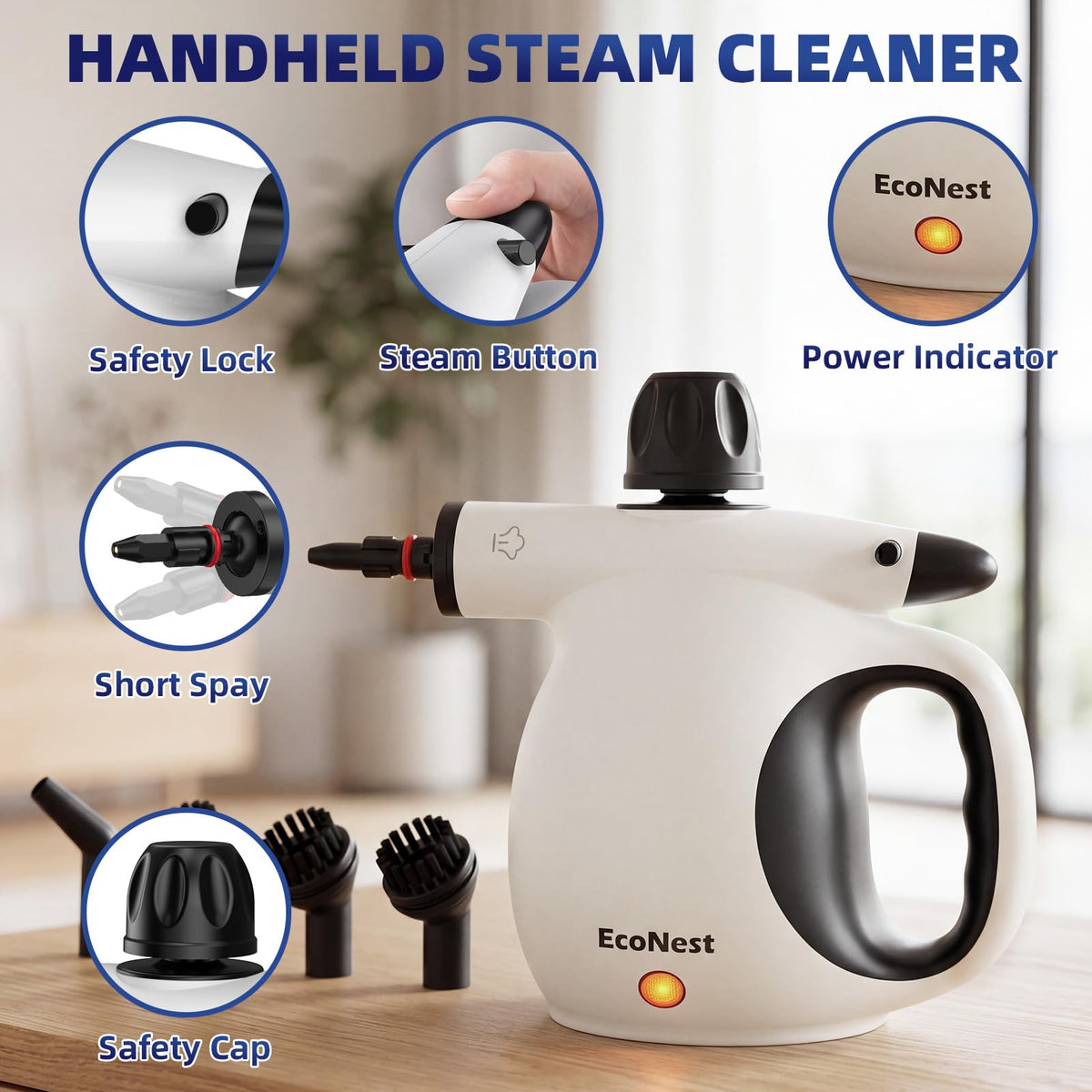 Handheld Steam Cleaner with 11PCS Accessories W241174