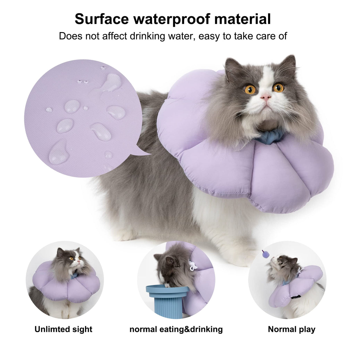 Waterproof Cat Recovery Cone Collar T6337