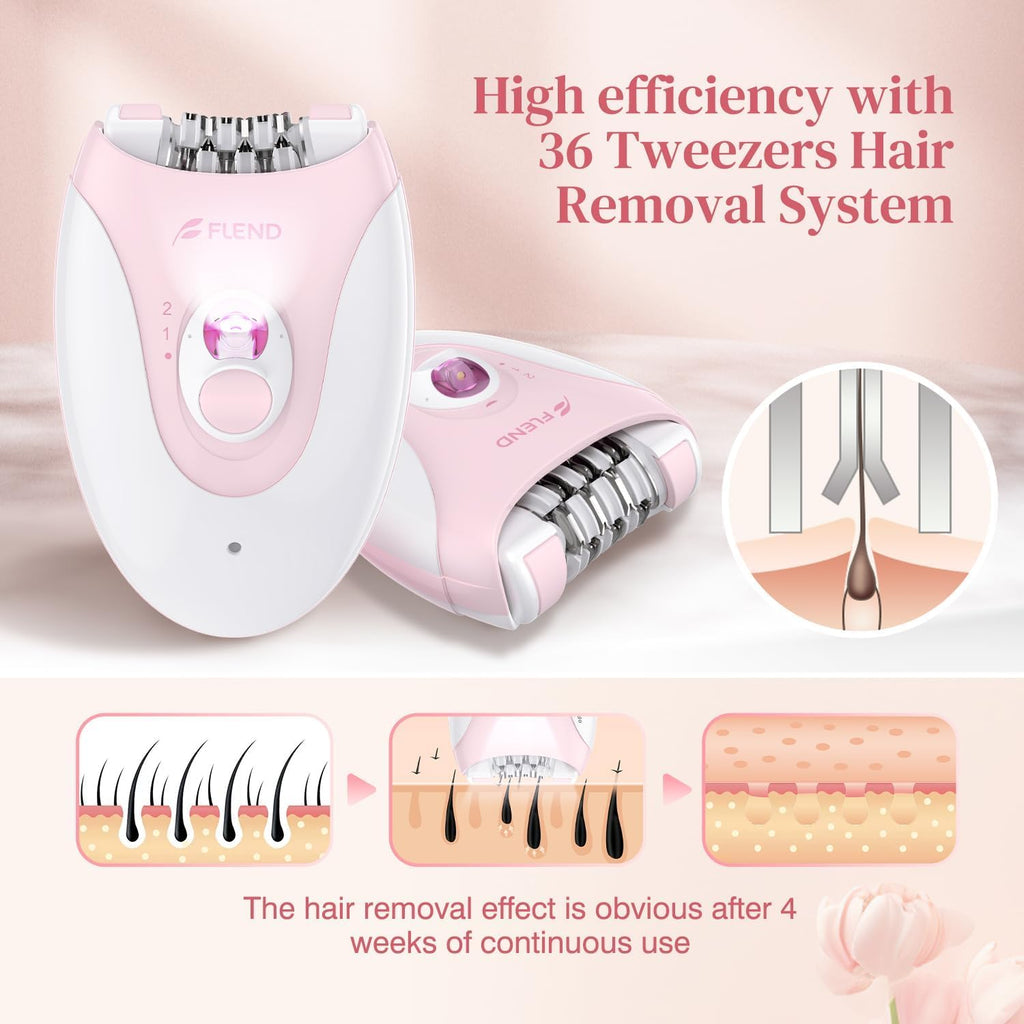 2-Speed Rechargeable Epilator with LED Light K488207