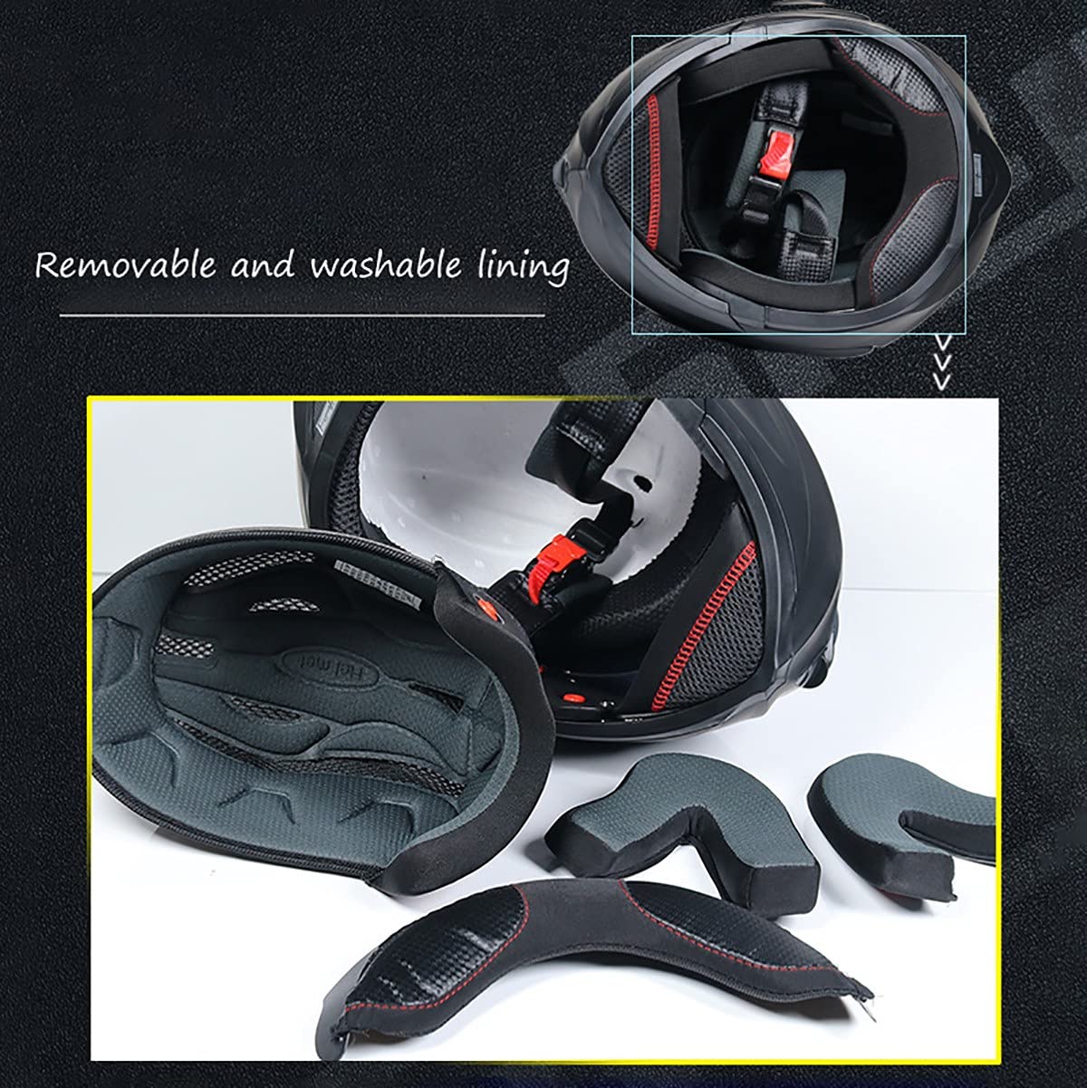 Bluetooth Modular Full Face Motorcycle Helmet DOT ECE A521593