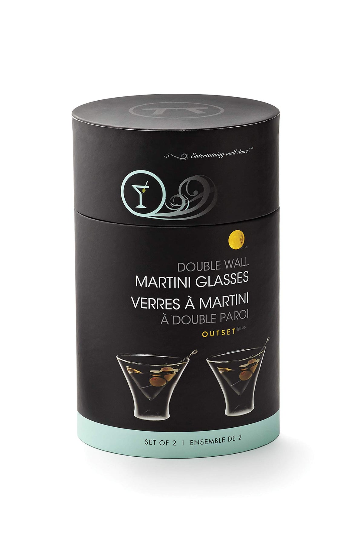 Double Wall Borosilicate Martini Glasses Set of 2 H462339