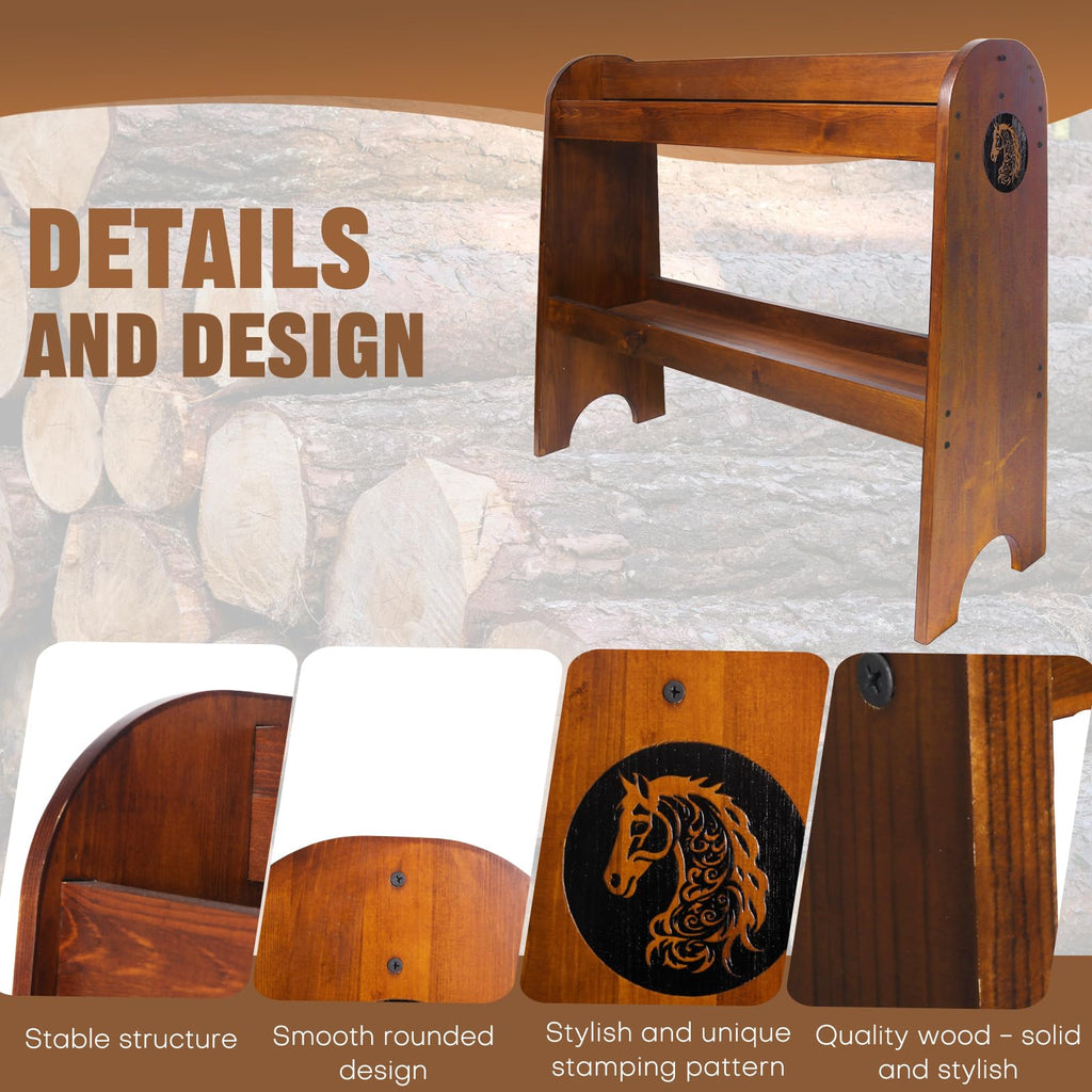 Solid Wood Saddle Rack T8354