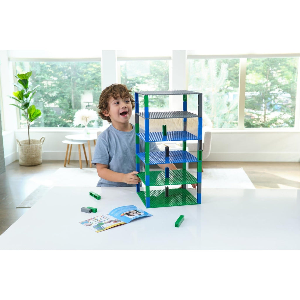 10 x 10 in 6 Baseplates with 50 Stackers Building Toy Blocks S406