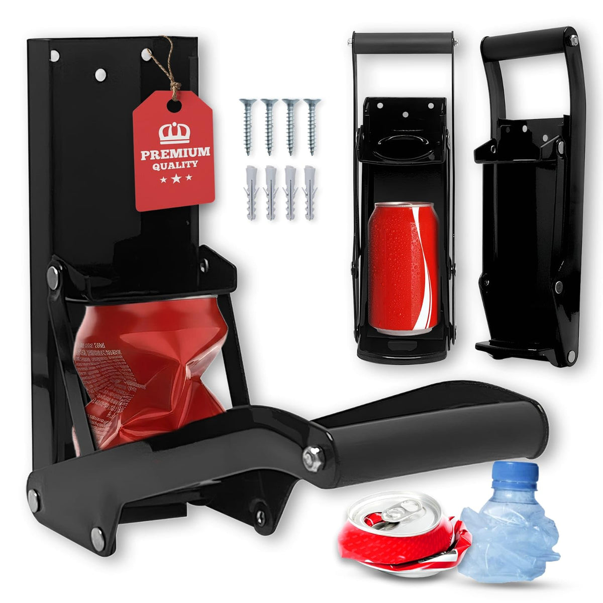 Wall Mounted Heavy Duty Can Crusher with Bottle Opener I775