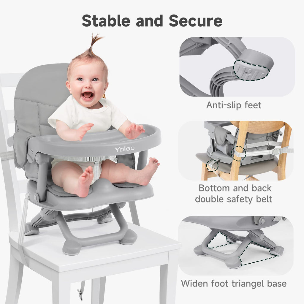 Foldable Baby High Chair Booster Seat with Removable Tray G118