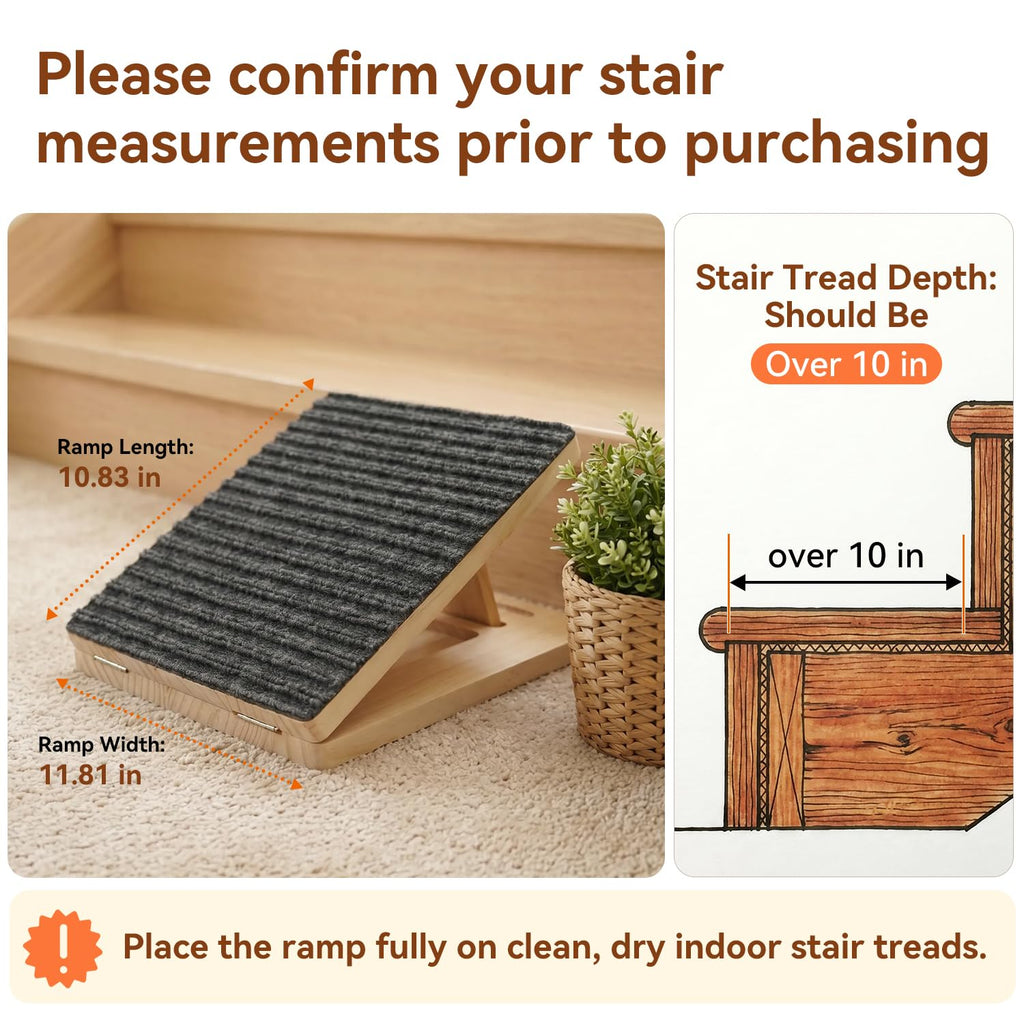 Adjustable Non-Slip Wooden Dog Ramp A55031