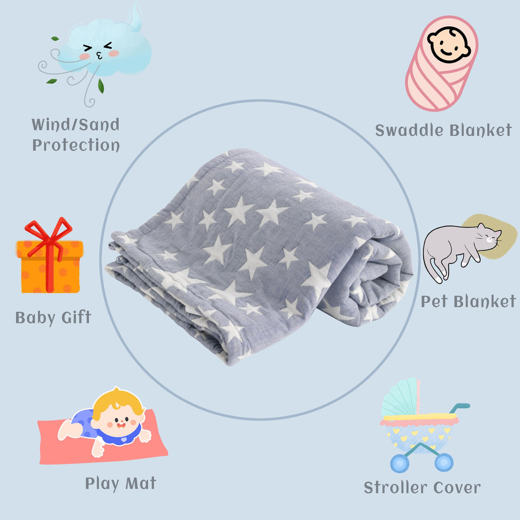 Blue Muslin Toddler Blanket M517287