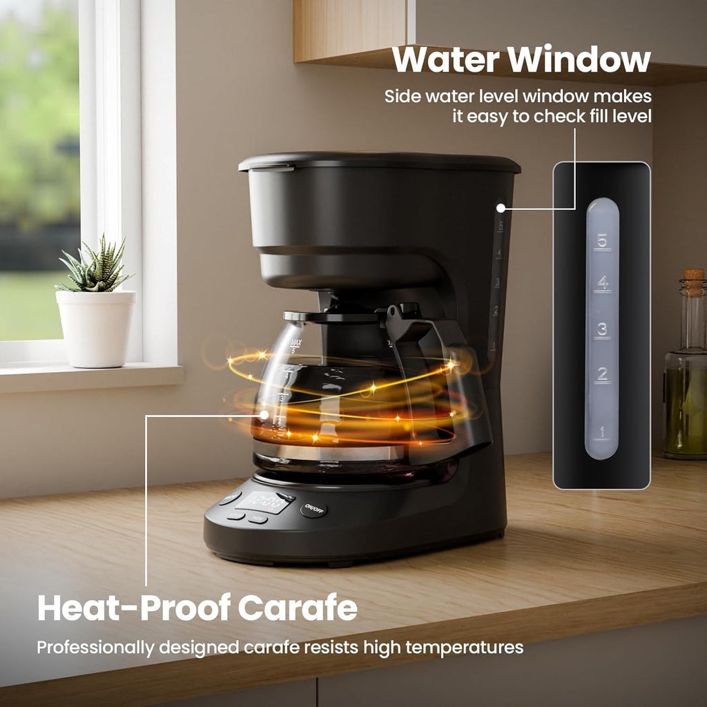 5 Cup Drip Coffee Maker with Timer X475