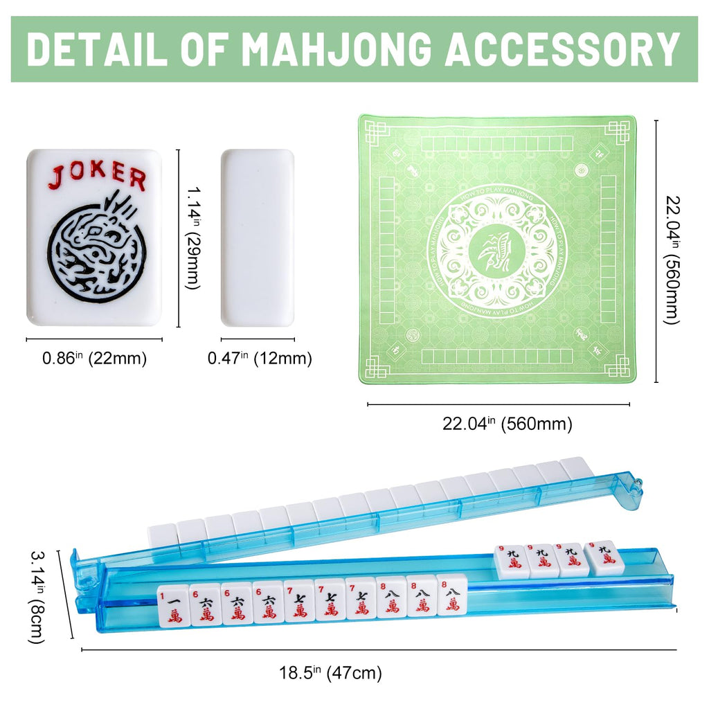 American Mahjong Set with Mat and Racks B297