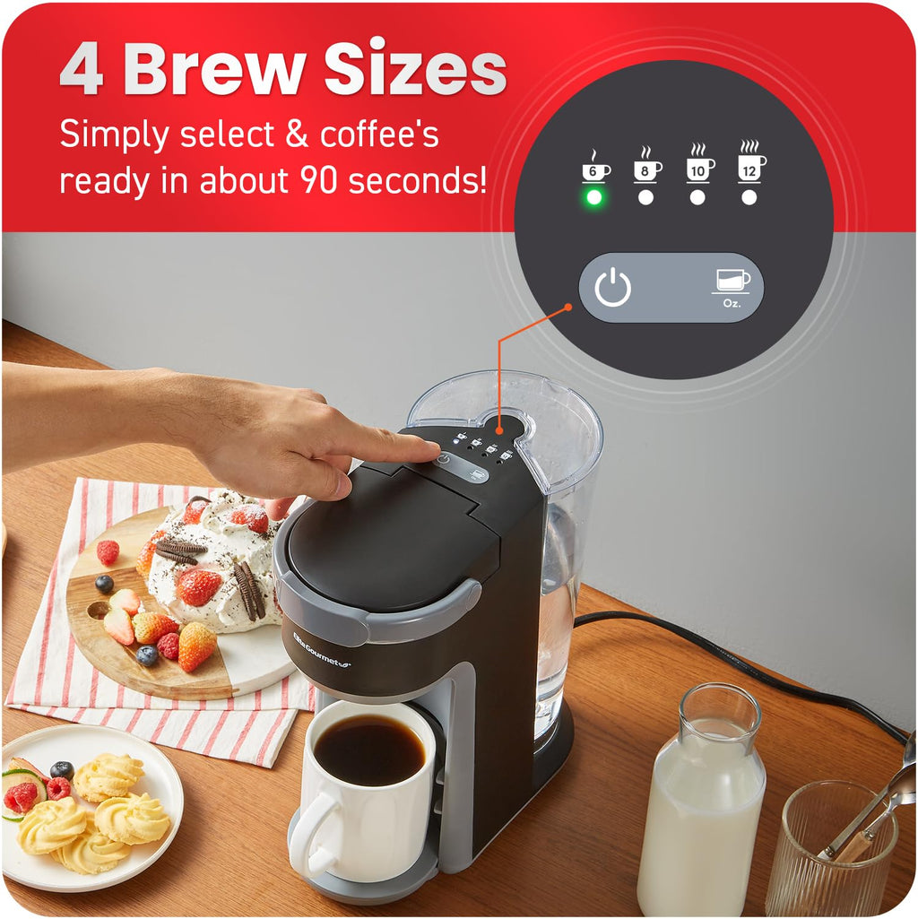 2-in-1 Capsule Coffee Maker, K-Cup & Grounds, Black Z511