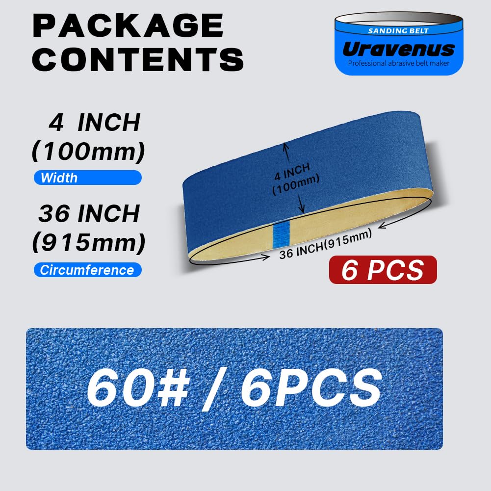 36 Inch 60 Grit Zirconia Sanding Belts S34878