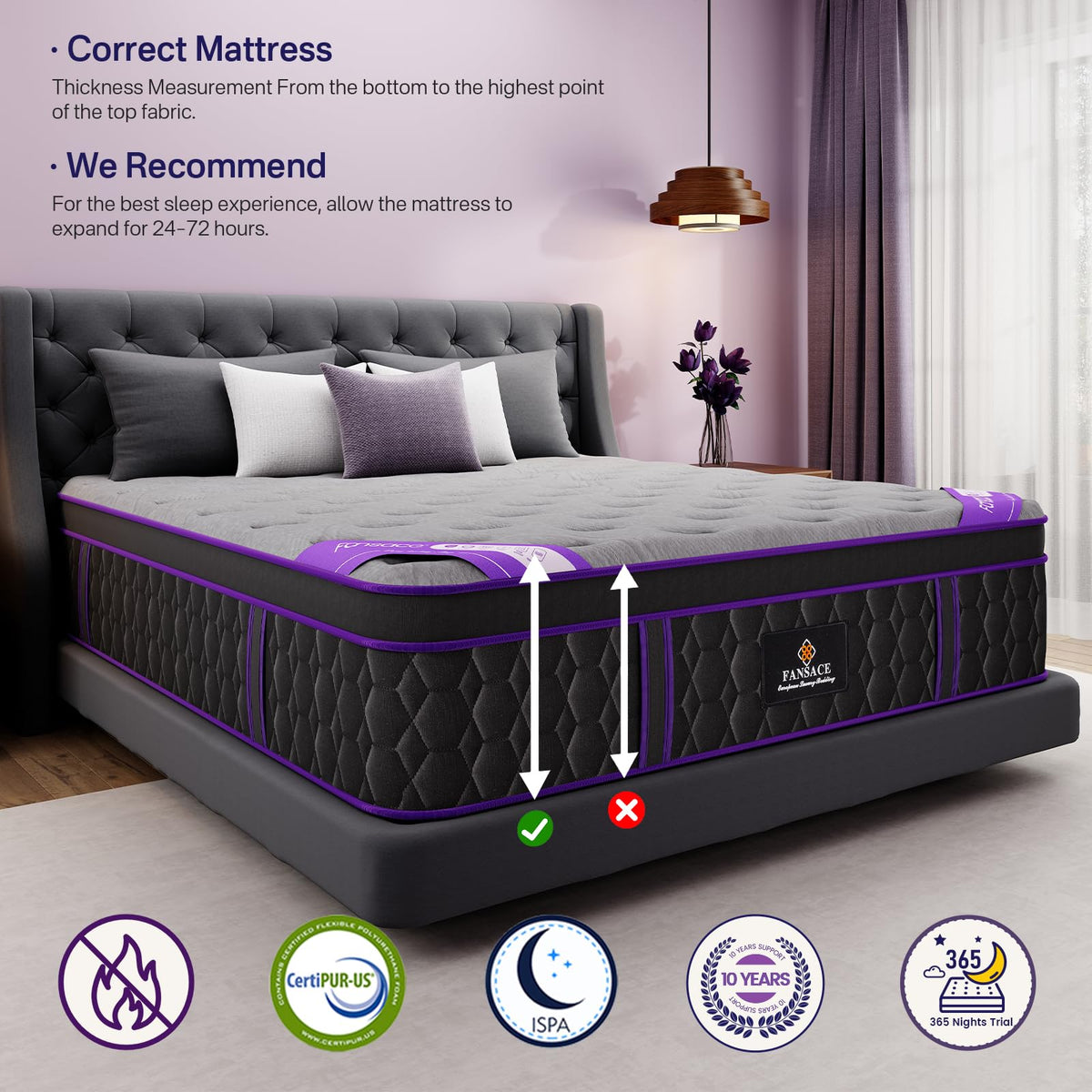 12 Inch Full Size Hybrid Mattress A140