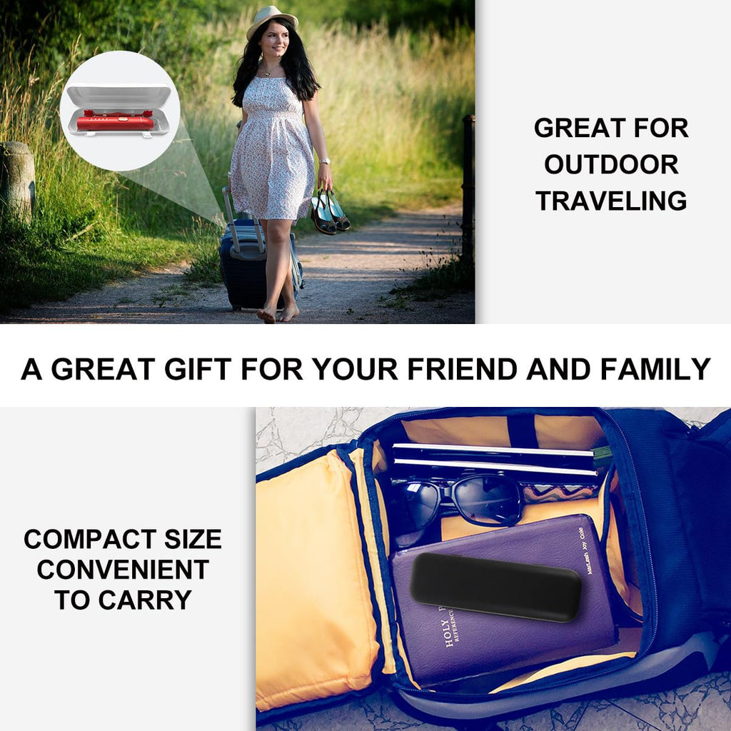 Electric Toothbrush Travel Case 2Pcs Set Black and White M6309