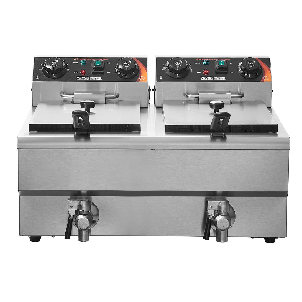 3000W Dual Tank Stainless Steel Electric Deep Fryer O313