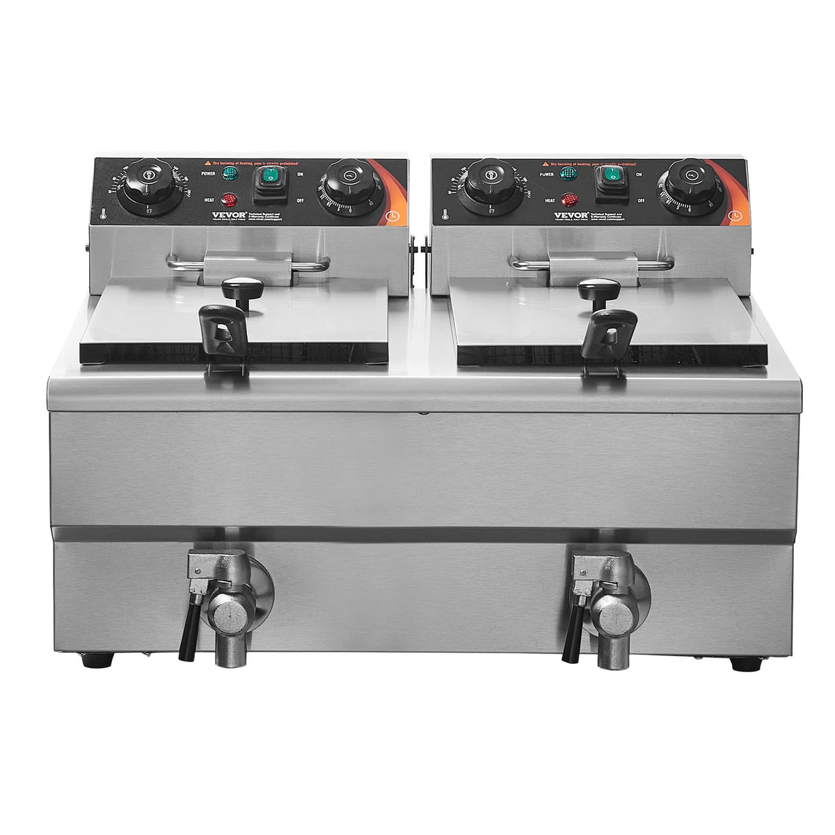 3000W Dual Tank Stainless Steel Electric Deep Fryer O313