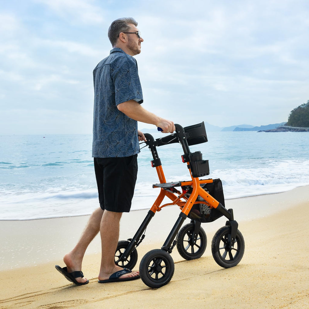 Tall Foldable Walker with Seat J80184