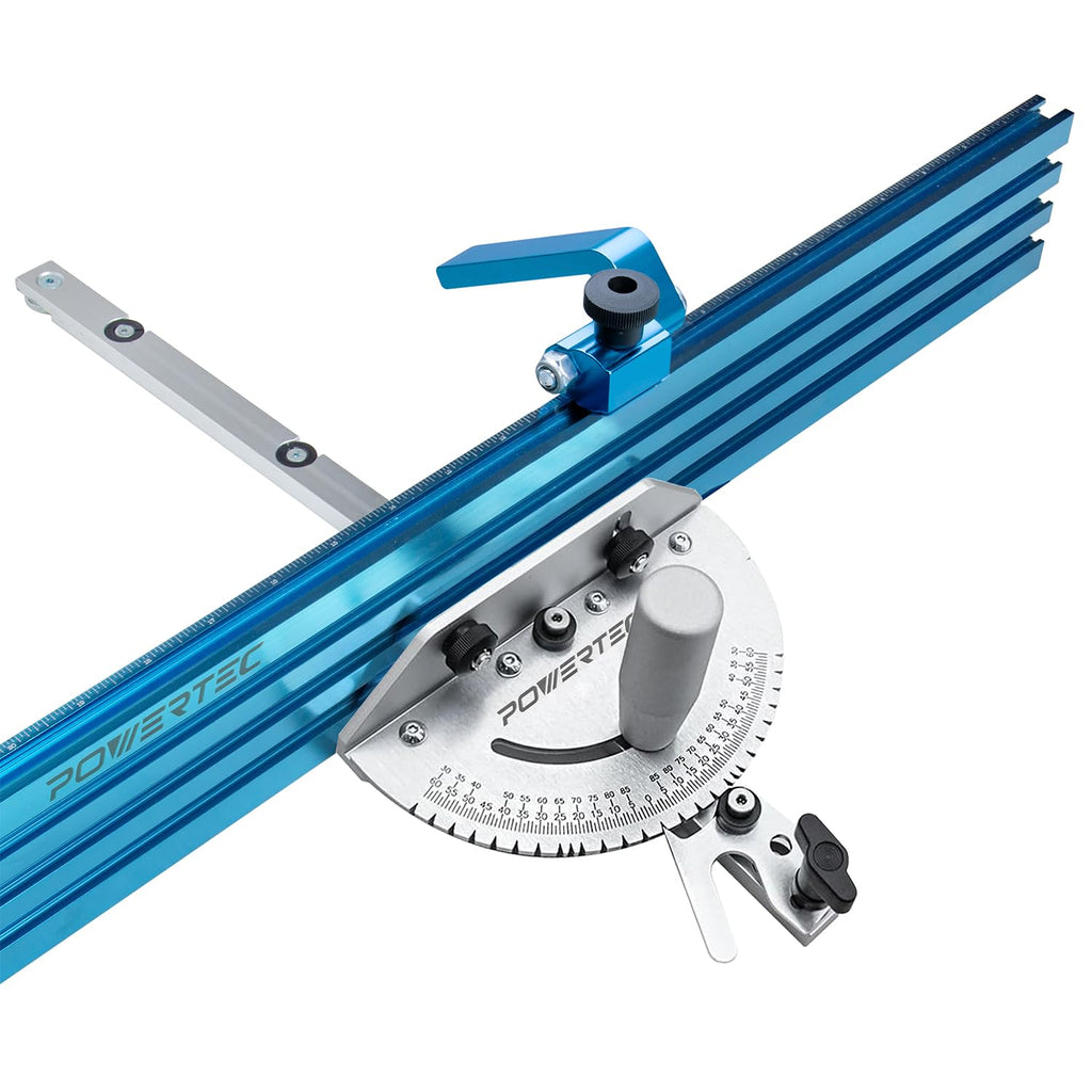 Table Saw Precision Miter Gauge System with 27 Angle Stops and T-Slotted Miter Bar Y204640