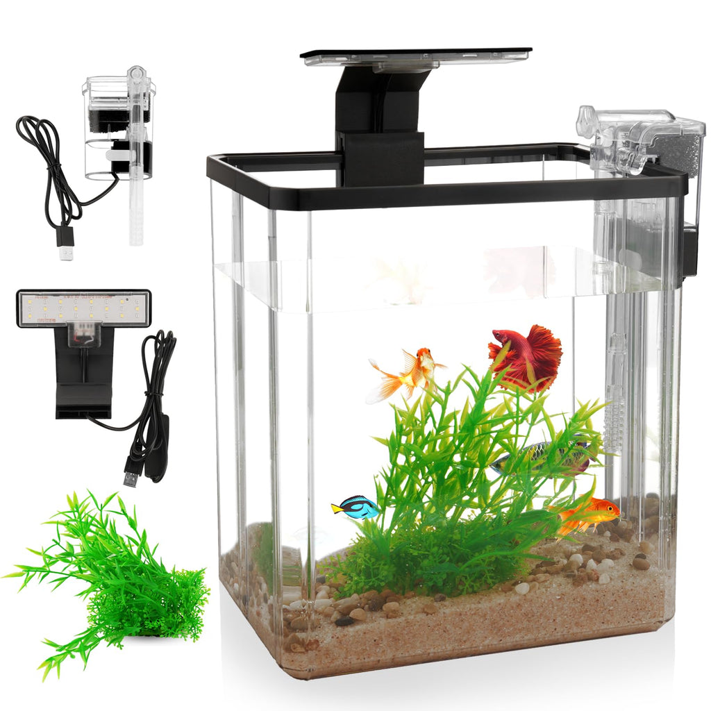 1.5 Gallon Aquarium Starter Kit with Filteration Lighting Z10775