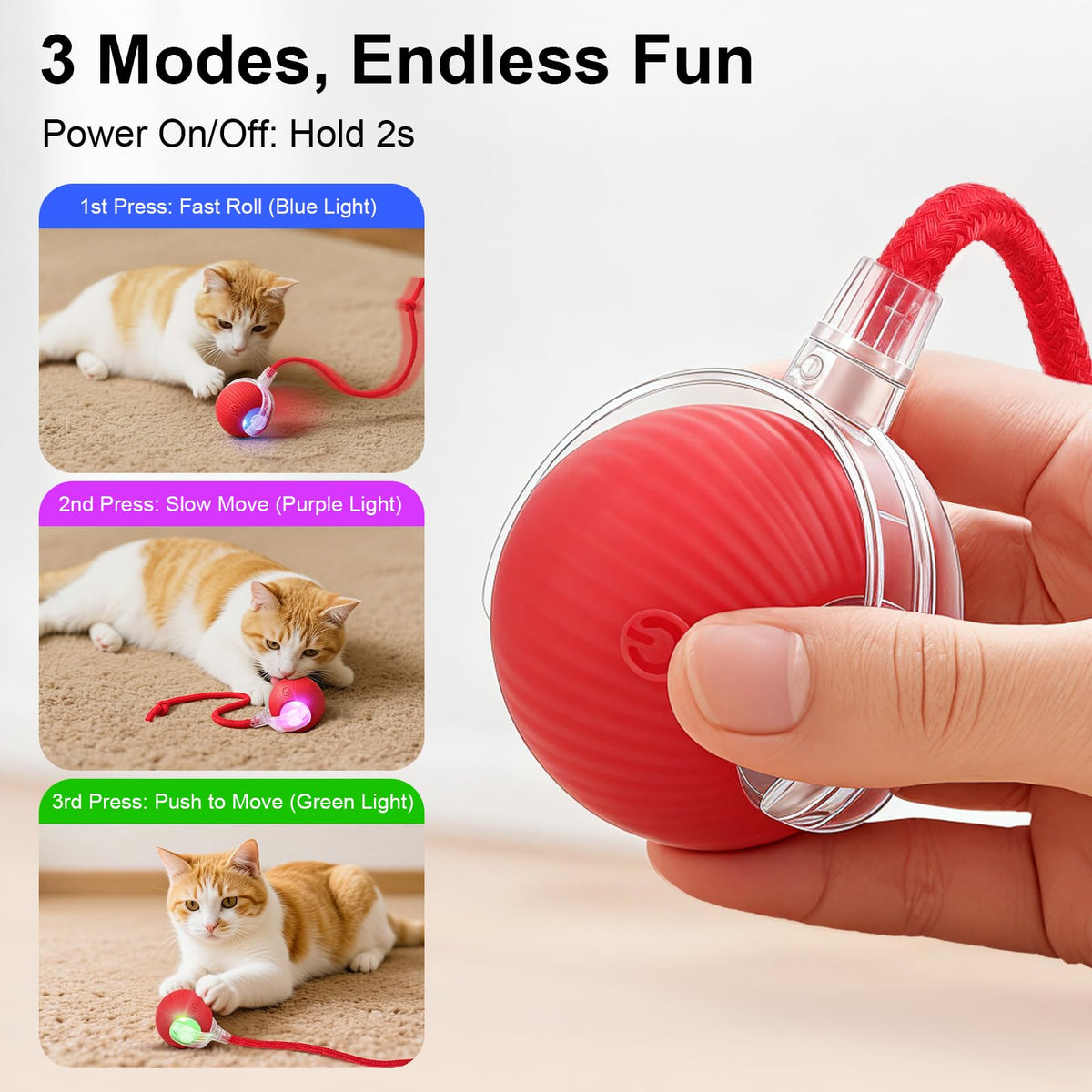 Automatic Rolling Electronic Cat Dog Toy B102