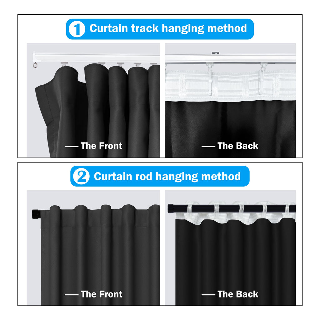 Blackout Thermal Insulated Room Divider Curtain Panel 8.3 ft x 7 ft D7873
