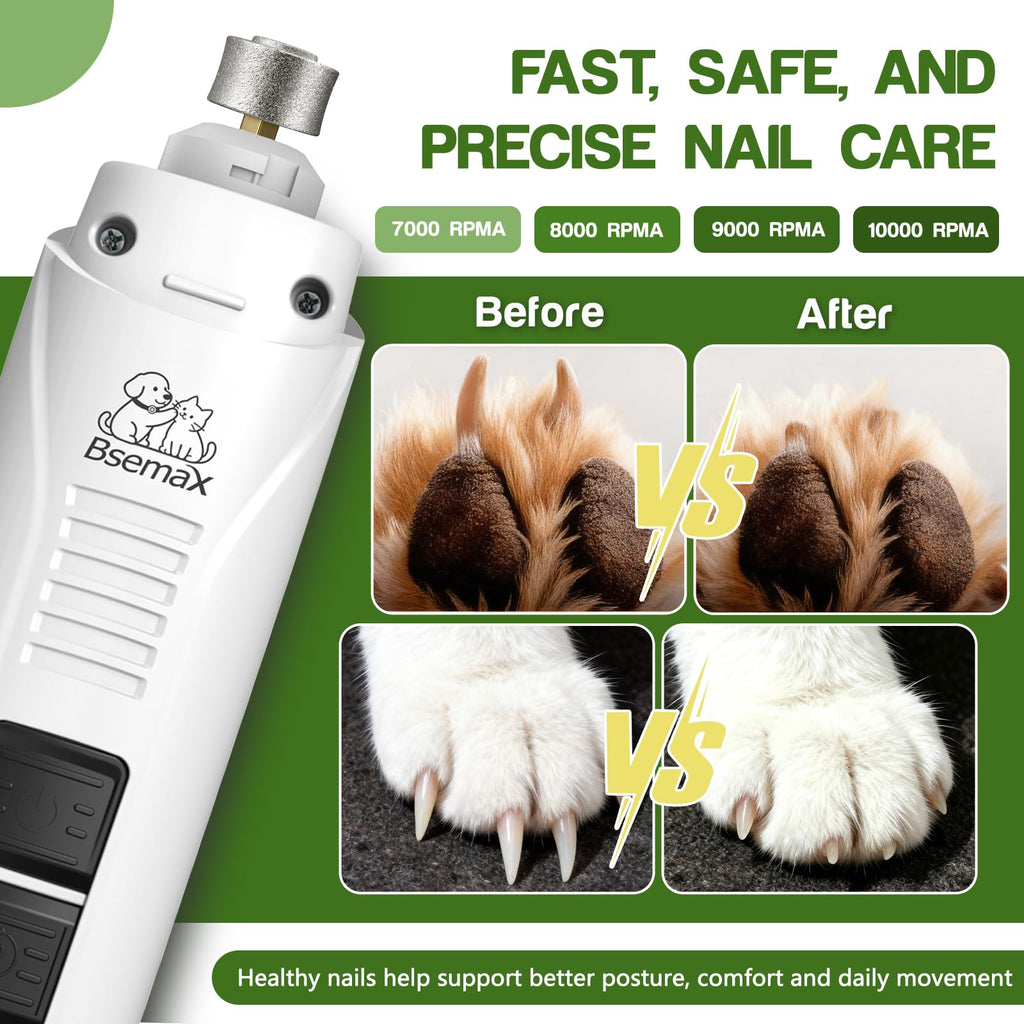 4-Speed Rechargeable Quiet Electric Dog Nail Grinder I41546