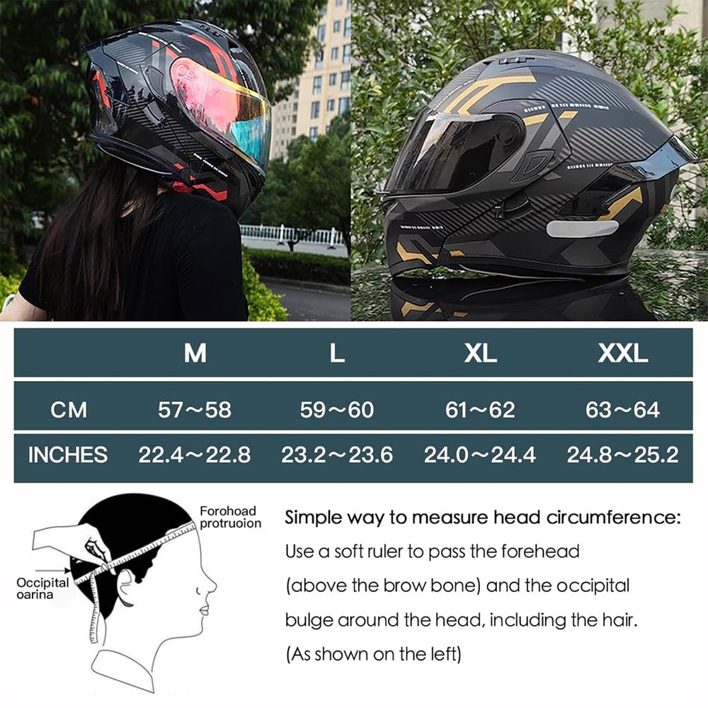 DOT Approved Flip Up Full Face Modular Motorcycle Helmet with Dual Visor J92793