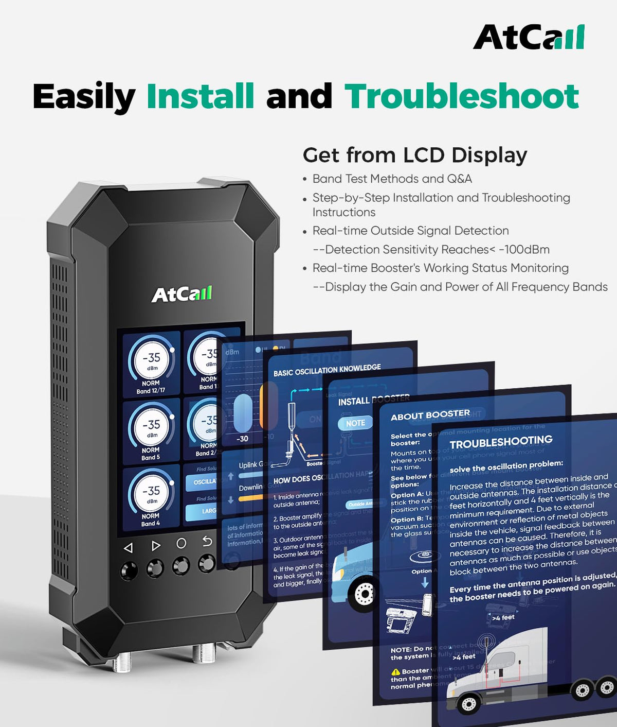 Cell Phone Booster with LCD, 5G 4G LTE Z963