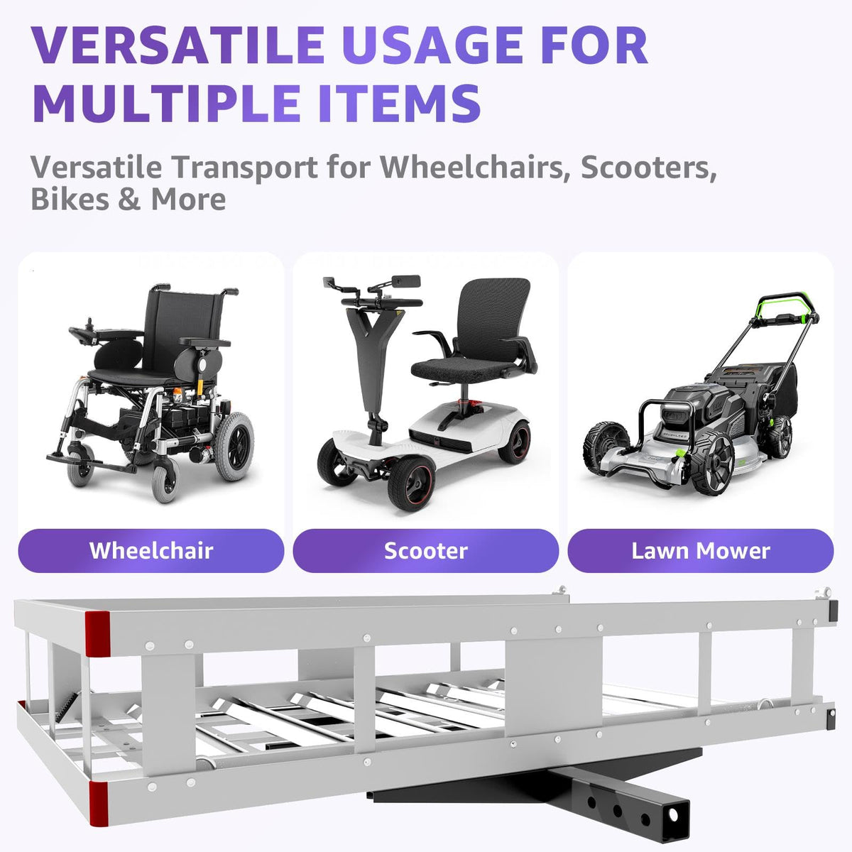 Heavy-Duty Aluminum Hitch Cargo Carrier U4092