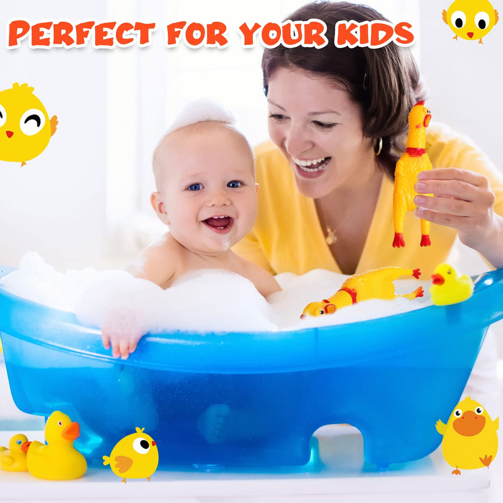 50 Pcs Yellow Rubber Chickens U838461