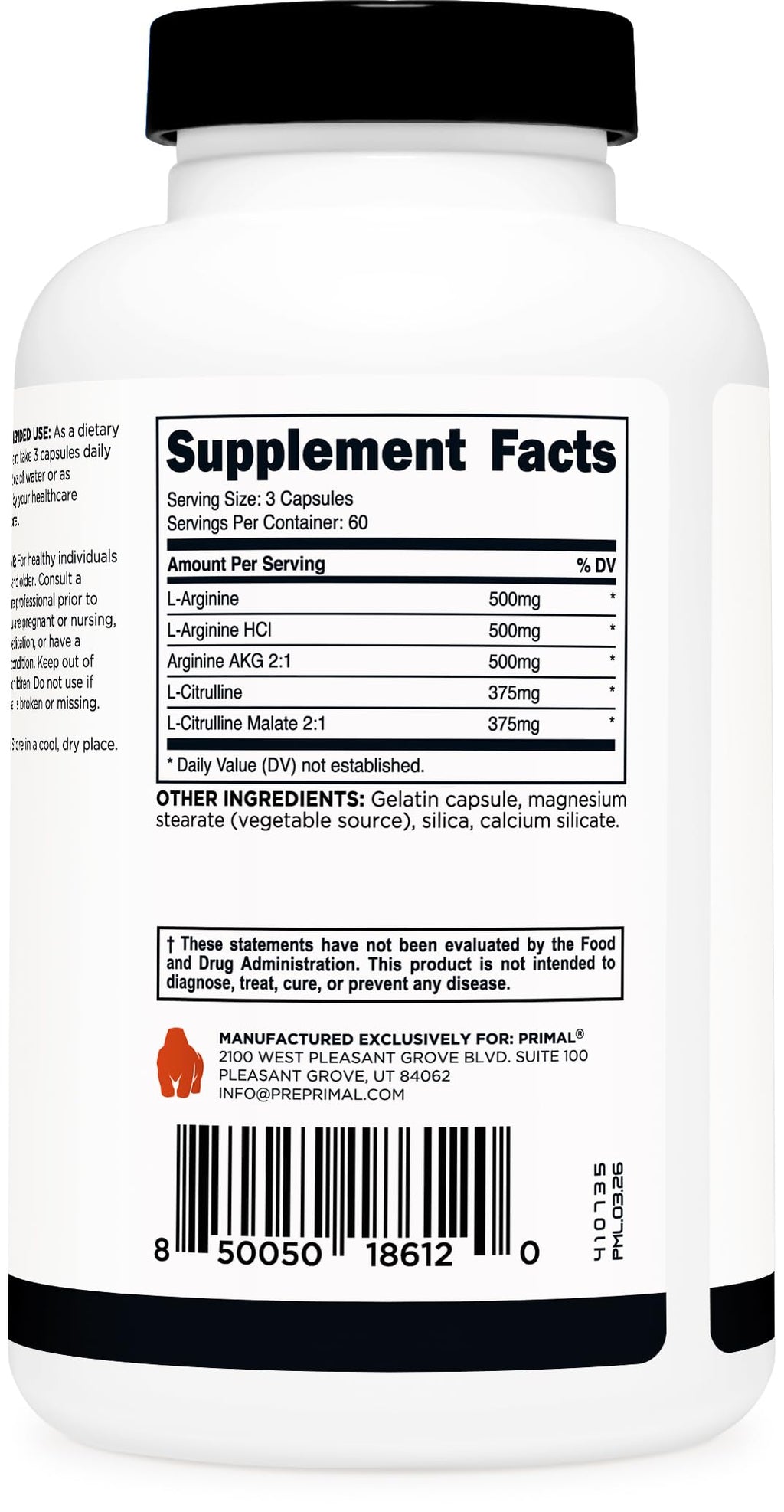 Nitric Oxide Booster 180 Capsules W469
