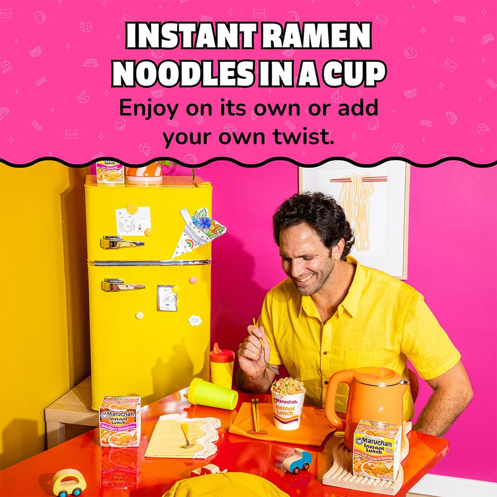 Instant Lunch Ramen Noodles Chili Piquin & Shrimp 2.25 Oz 12 Pack R388